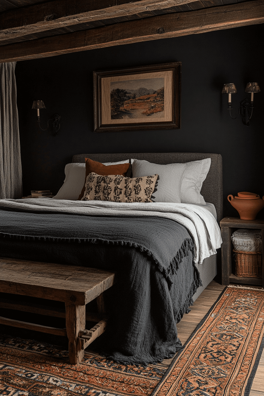dark cottagecore bedroom