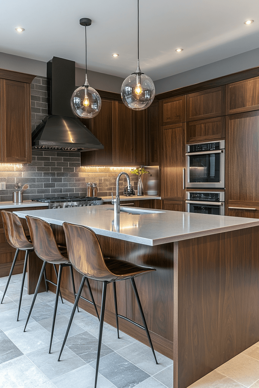 29 Dark Walnut Kitchen Cabinets That Bring Timeless Elegance and Charm 3 dark walnut kitchen cabinets