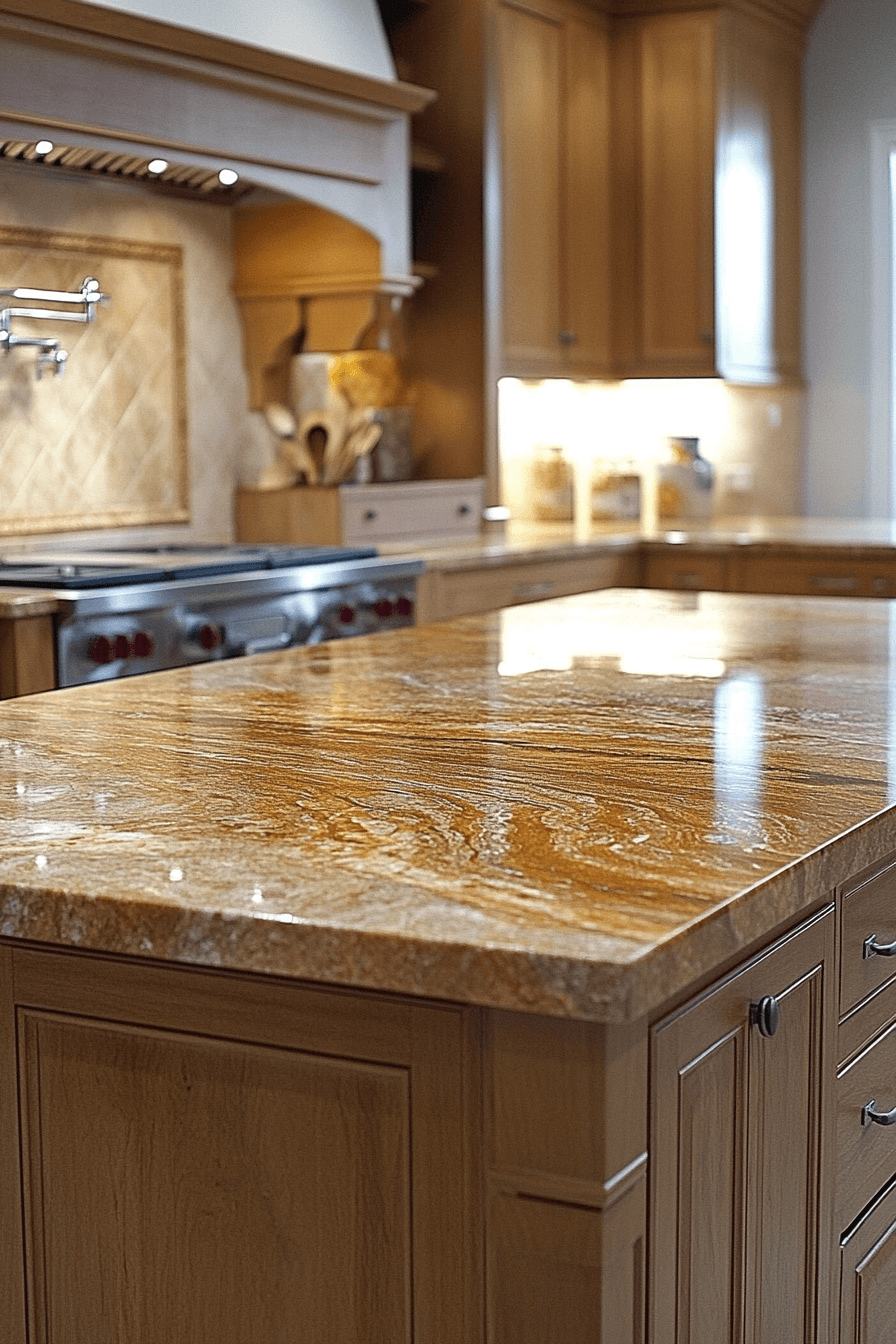 brown granite countertops