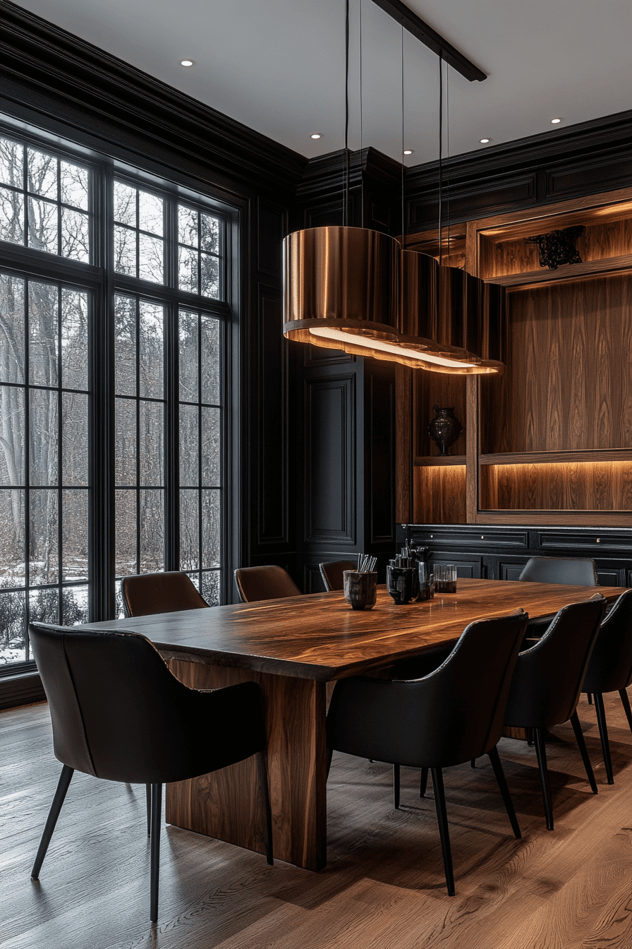 moody dining room
