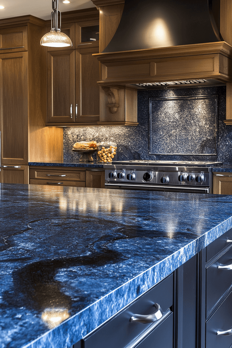 blue granite countertops