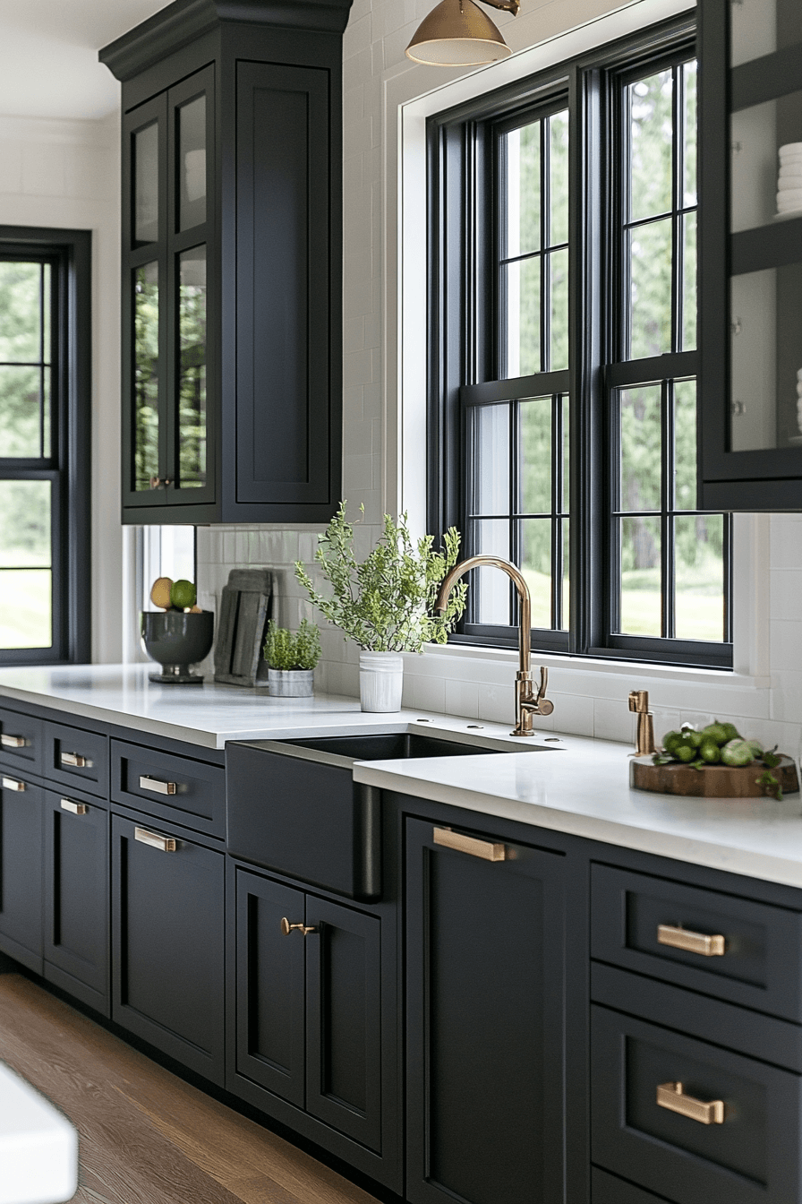 29 Charcoal Kitchen Cabinets That Bring Modern Charm and Timeless Style 4 charcoal kitchen cabinets