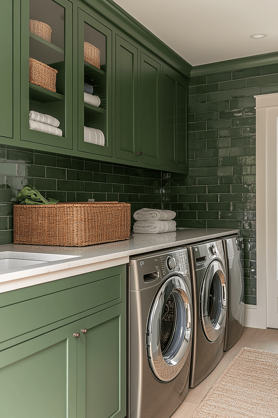 29 Green Laundry Room Designs For A Cheerful And Refreshing Space ...