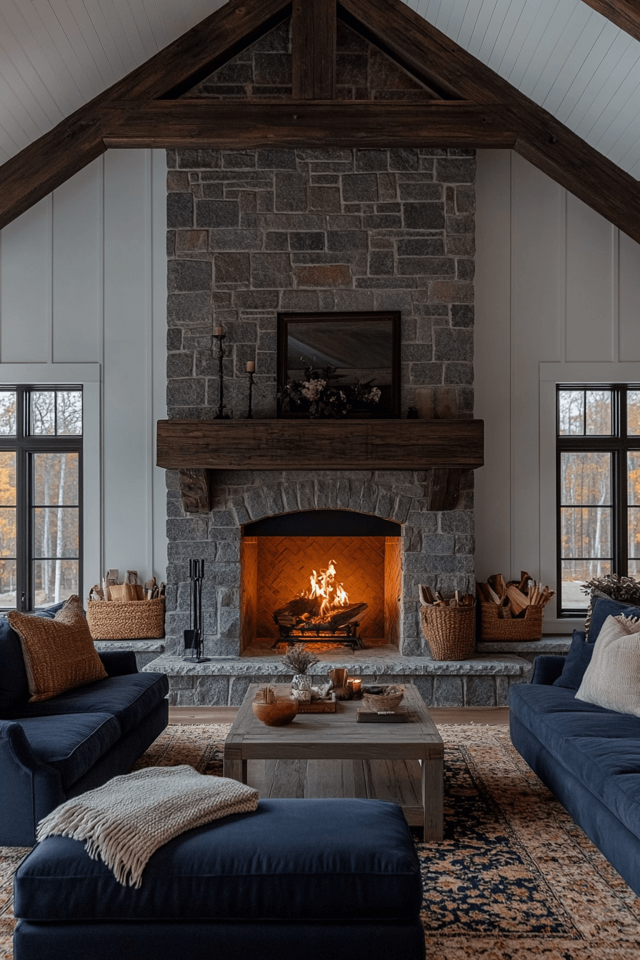 dark cottagecore living room
