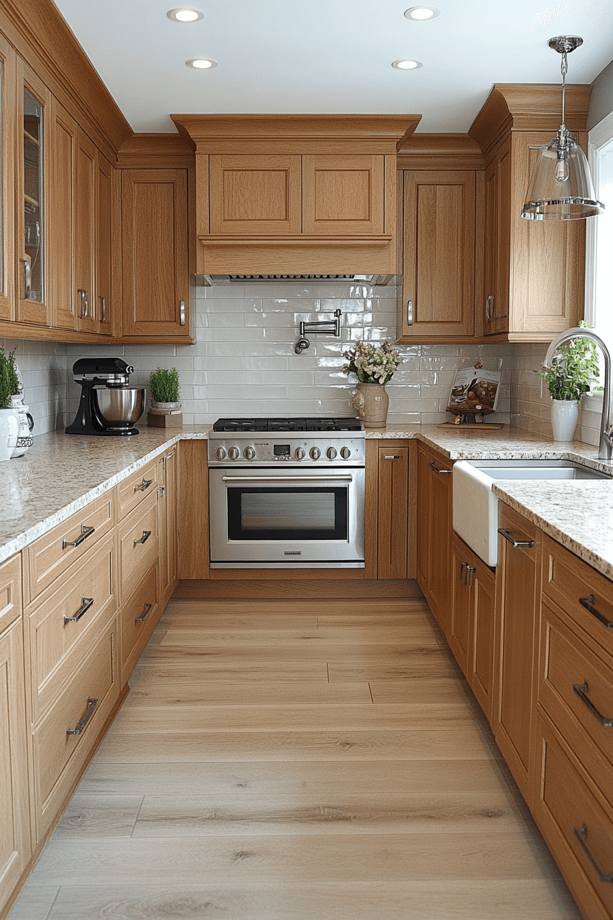 pale oak kitchen cabinets