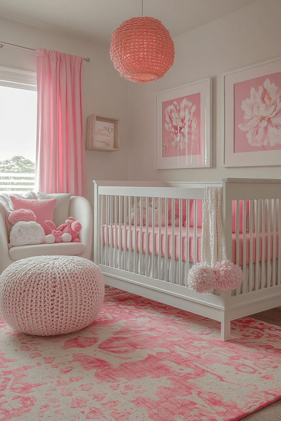 pink boho nursery