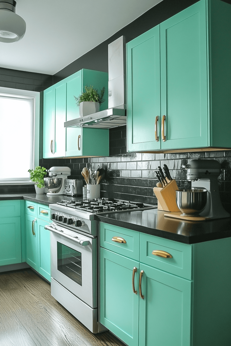 29 Mint Green Kitchen Cabinets That Bring Fresh Charm and Cheerful Style 5 mint green kitchen cabinets