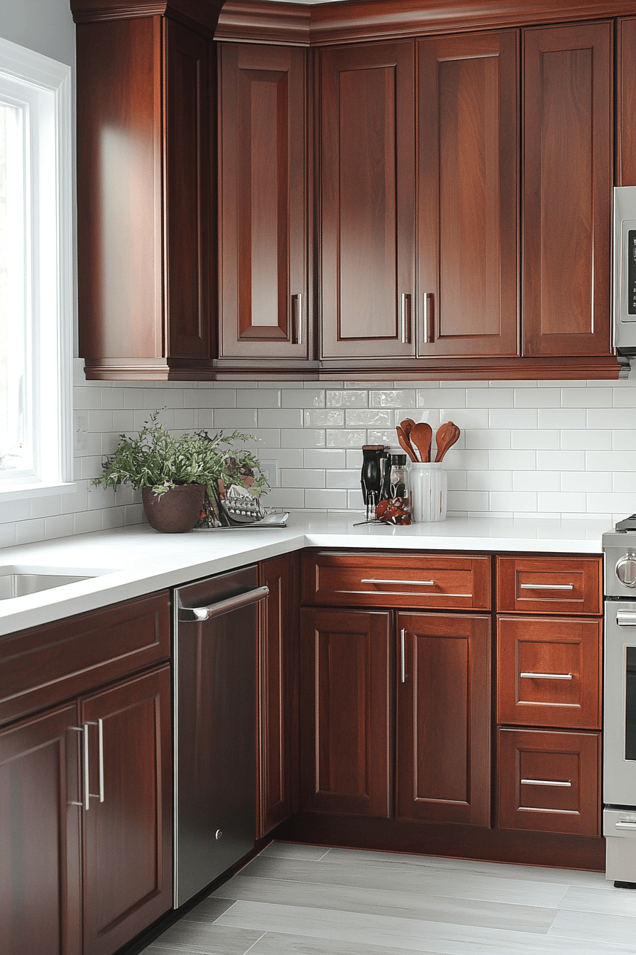cherry wood kitchen cabinets