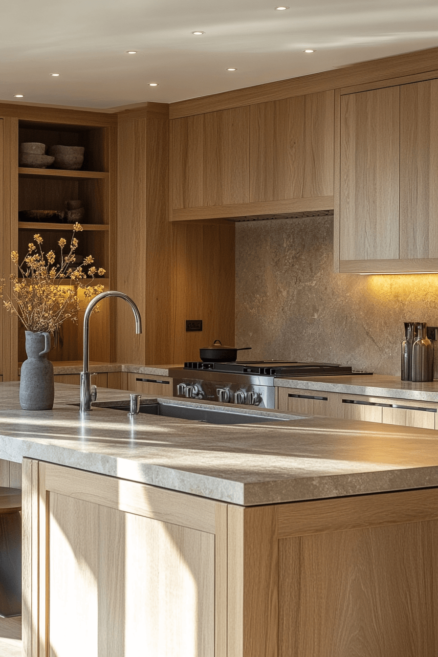light oak kitchen cabinets