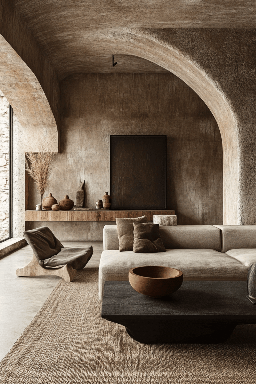 dark cottagecore living room