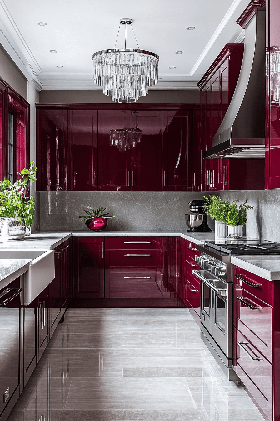 29 Burgundy Kitchen Cabinets Design Ideas for a Bold and Beautiful Space 5 burgundy kitchen cabinets
