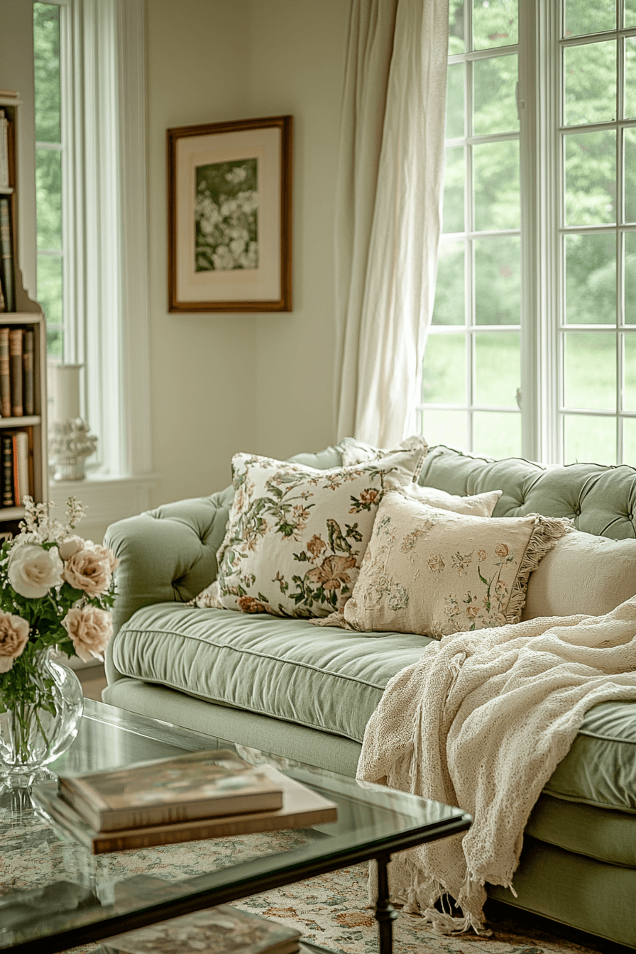 29 Green Couch Living Room Ideas That Bring Fresh Energy and Timeless Style 5 green couch living room ideas