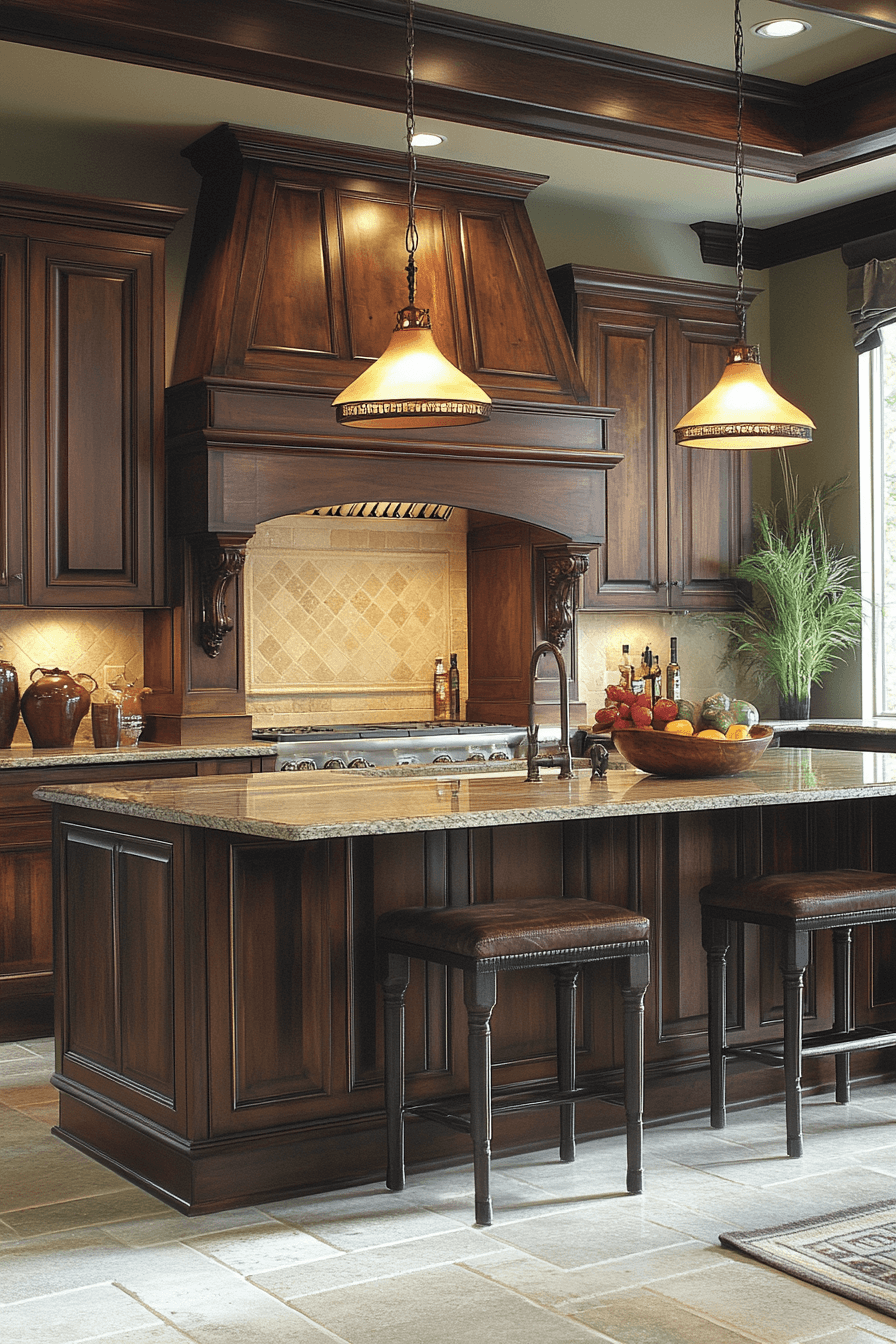 cherry wood kitchen cabinets