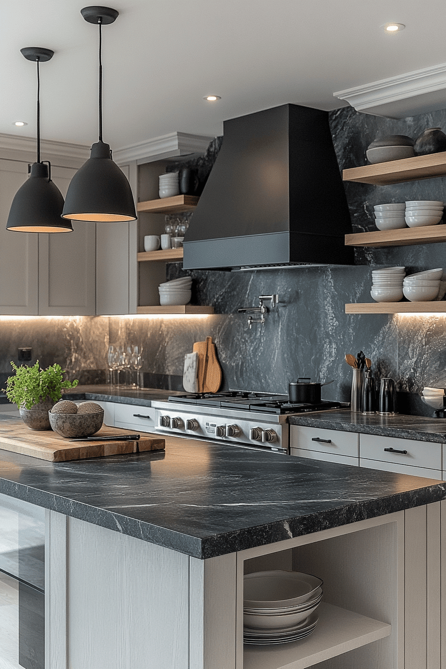 grey and white kitchen cabinets