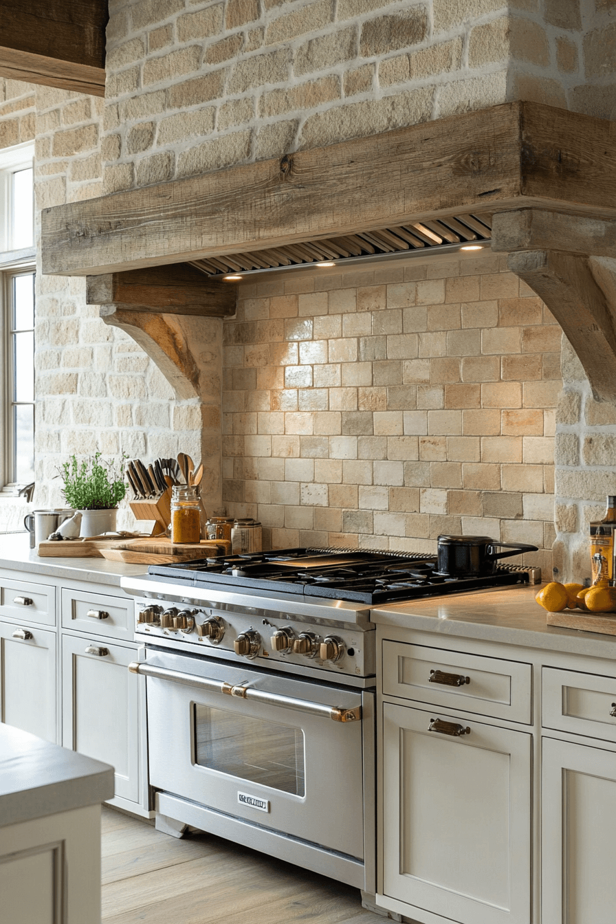 rustic kitchen backsplash