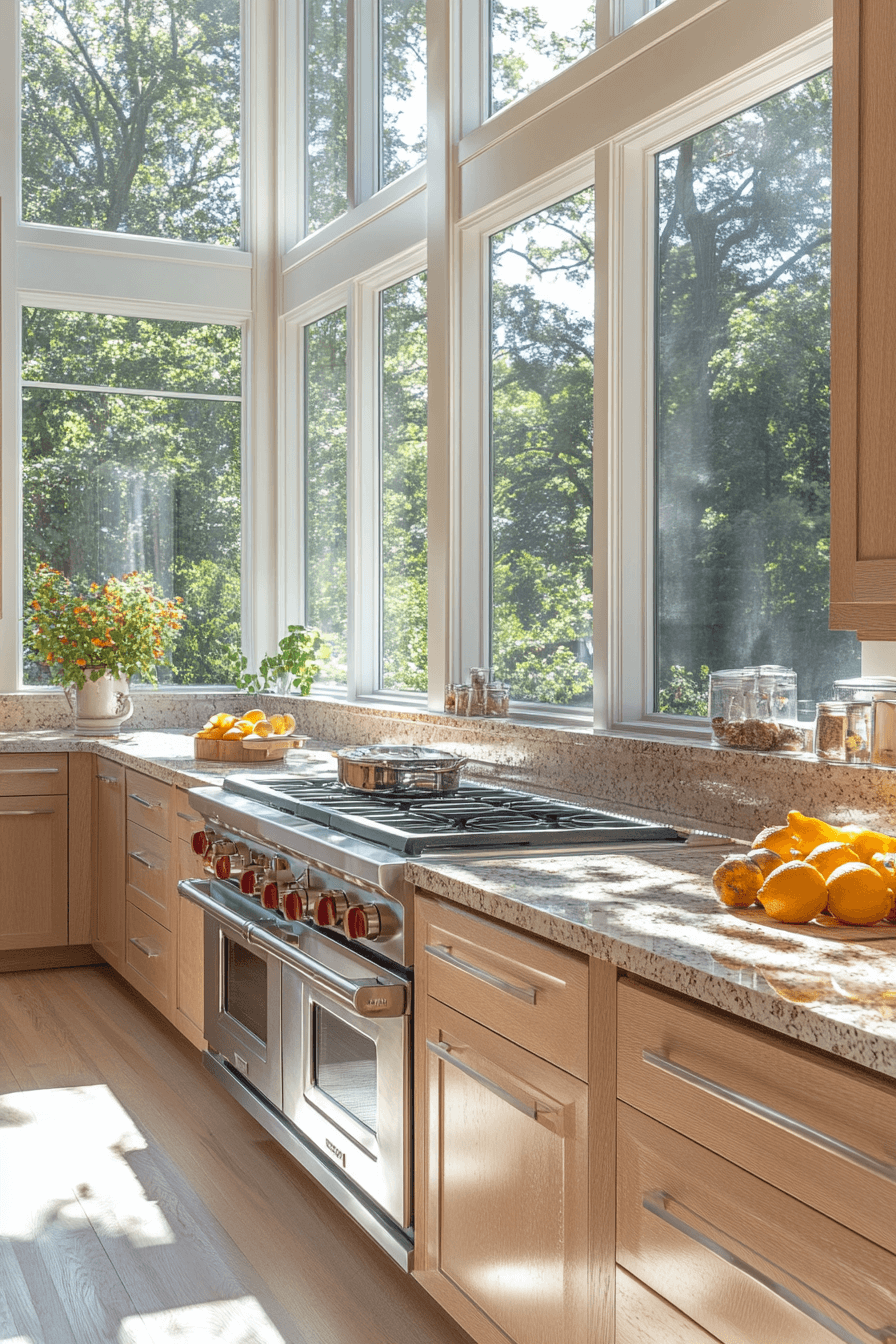 pale oak kitchen cabinets