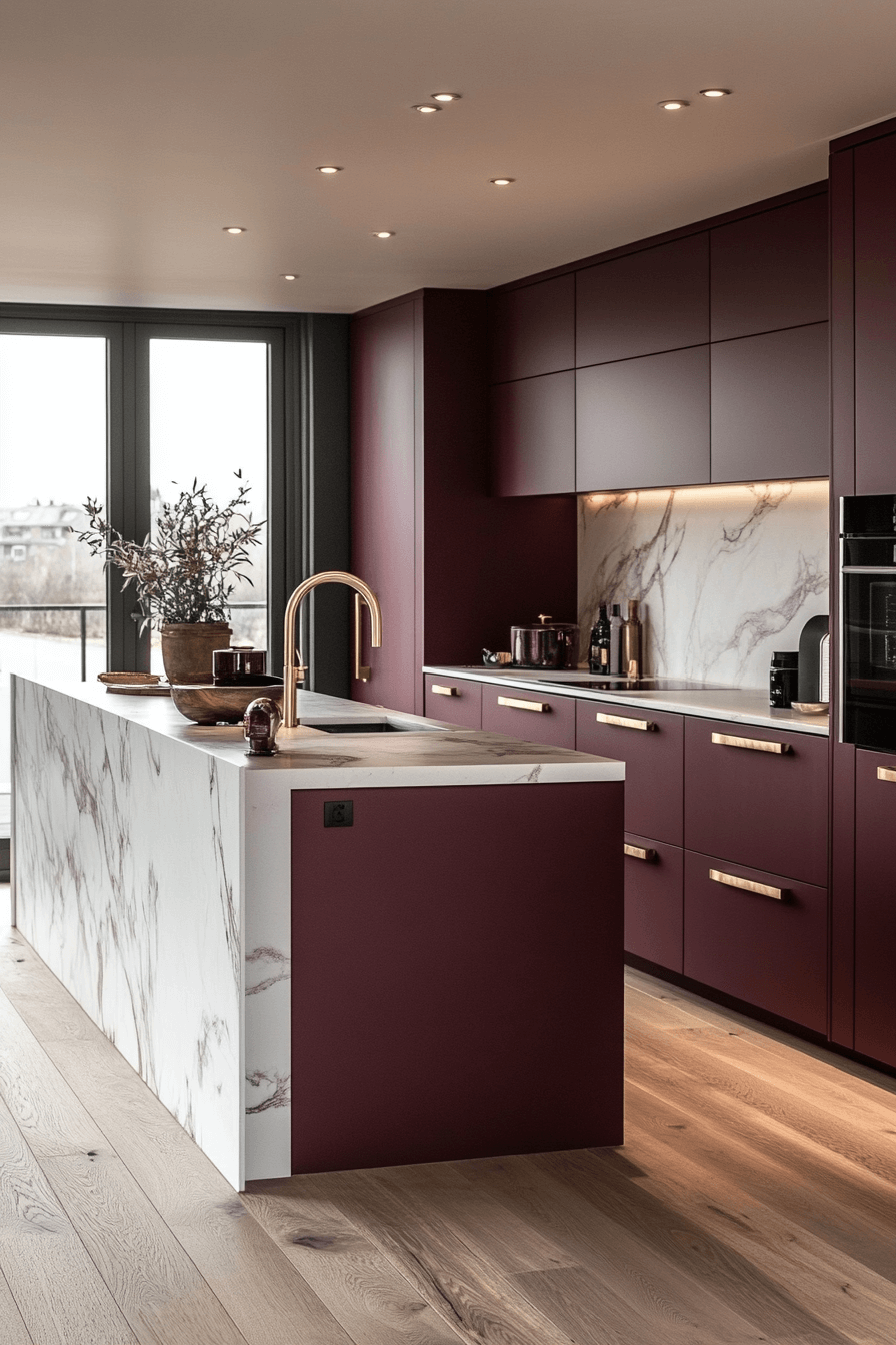 29 Burgundy Kitchen Cabinets Design Ideas for a Bold and Beautiful Space 6 burgundy kitchen cabinets