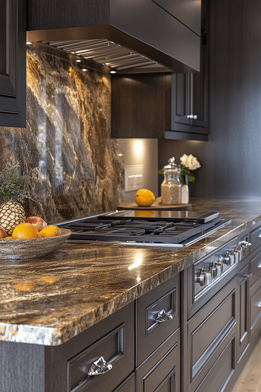 brown granite countertops