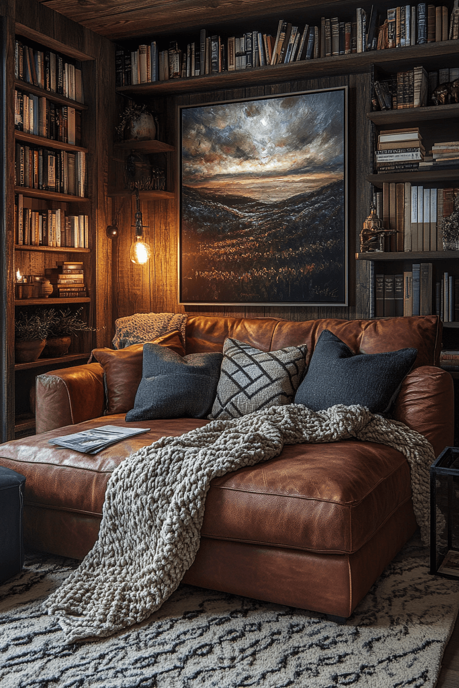 29 Cognac Couch Living Room Ideas That Bring Warm Elegance And Lasting ...