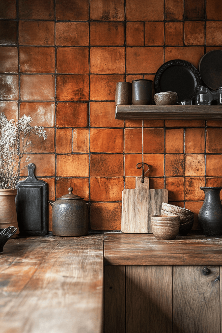 rustic kitchen backsplash