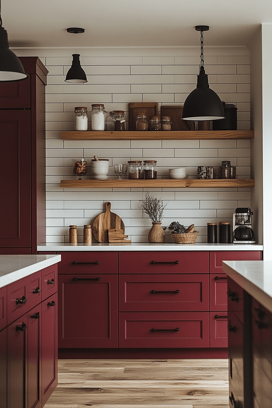29 Burgundy Kitchen Cabinets Design Ideas for a Bold and Beautiful Space 8 burgundy kitchen cabinets