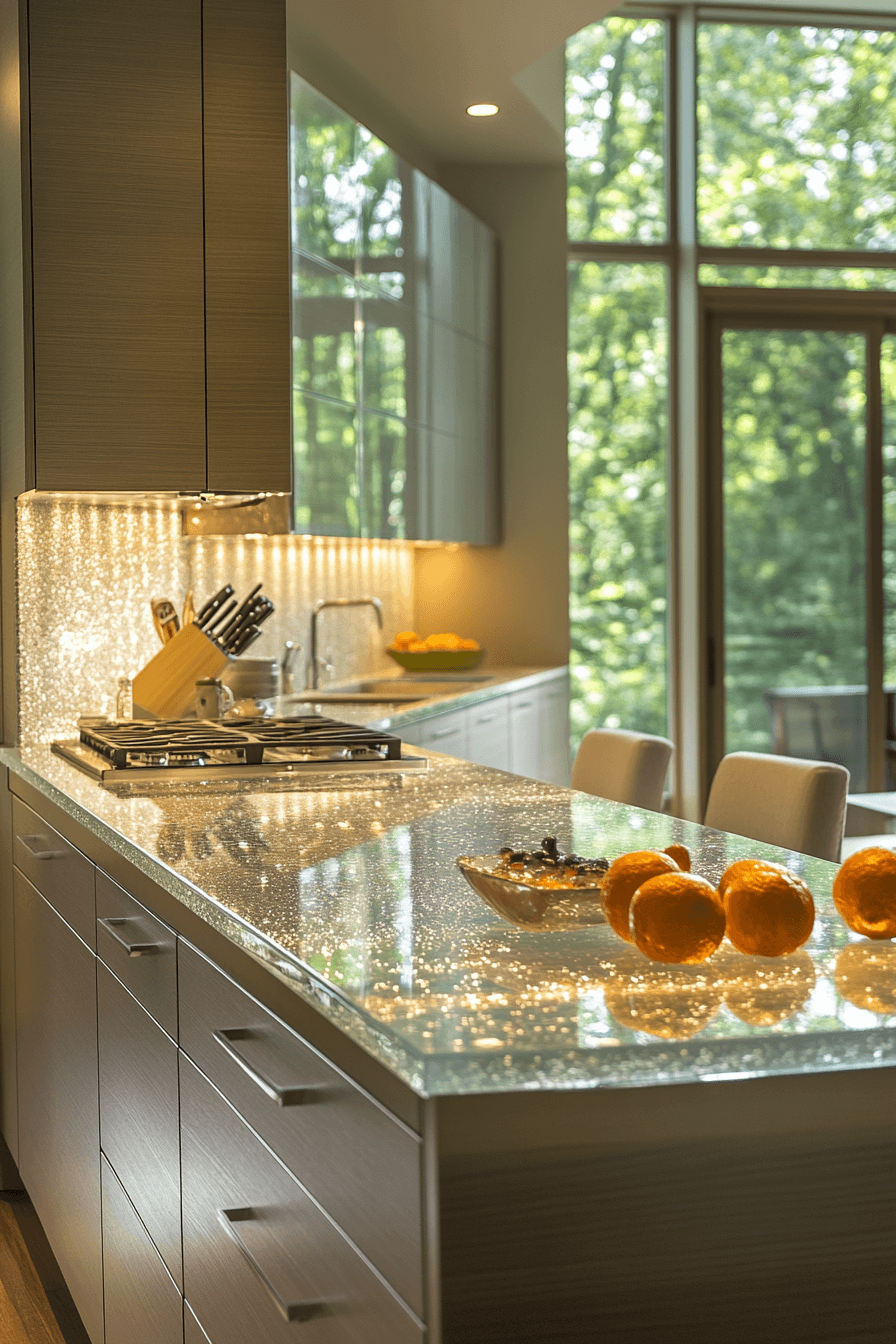 29 Recycled Glass Countertops That Bring Eco-Friendly Beauty And Modern ...