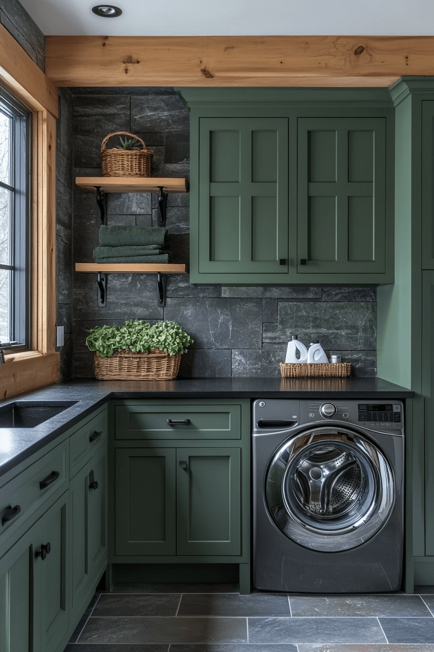 29 Green Laundry Room Designs For A Cheerful And Refreshing Space ...