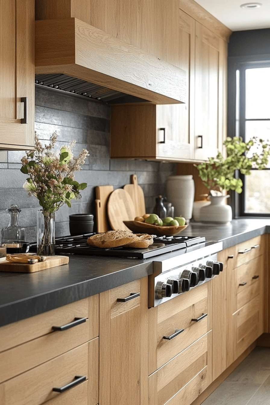 light oak kitchen cabinets