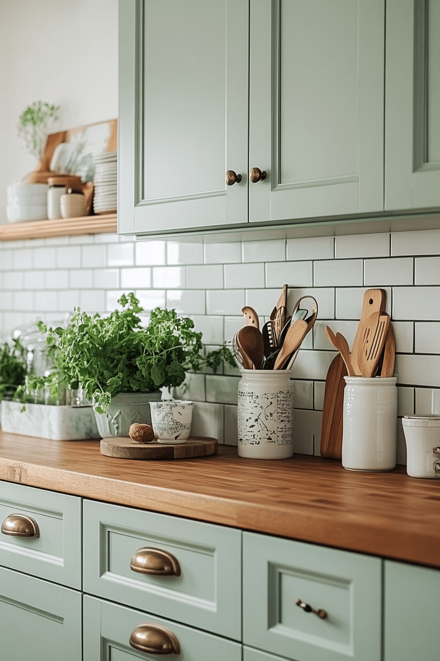 29 Mint Green Kitchen Cabinets That Bring Fresh Charm and Cheerful Style 8 mint green kitchen cabinets