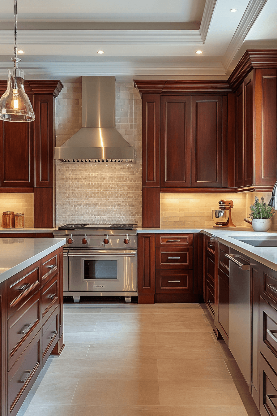 cherry wood kitchen cabinets
