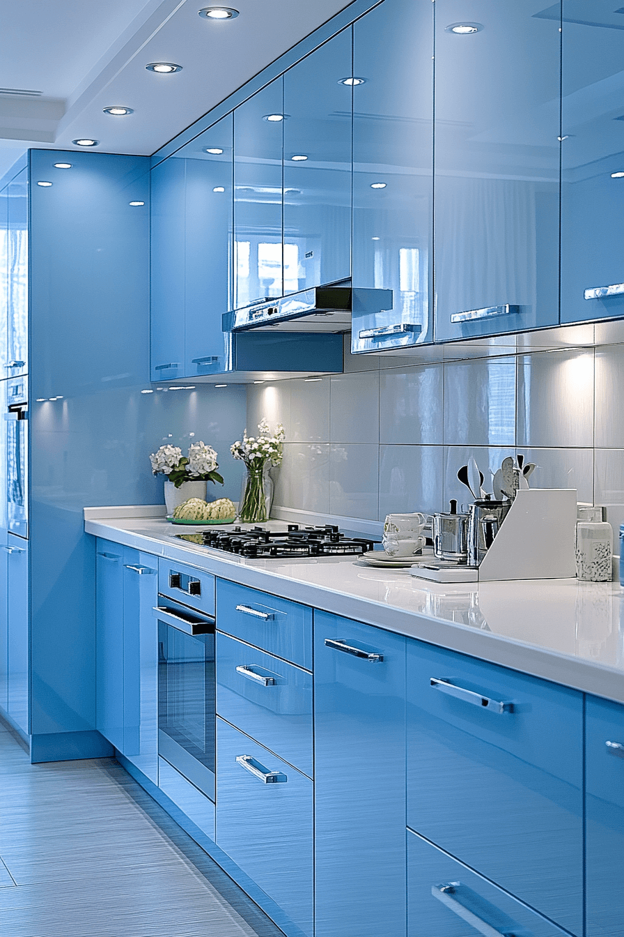 29 Blue and White Kitchen Cabinets That Bring Fresh Style and Lasting Charm 9 blue and white kitchen cabinets