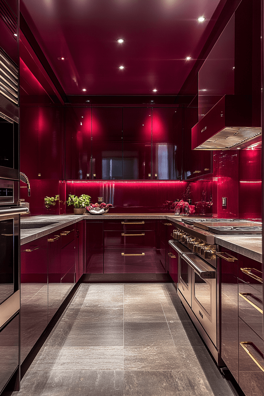 29 Burgundy Kitchen Cabinets Design Ideas for a Bold and Beautiful Space 9 burgundy kitchen cabinets