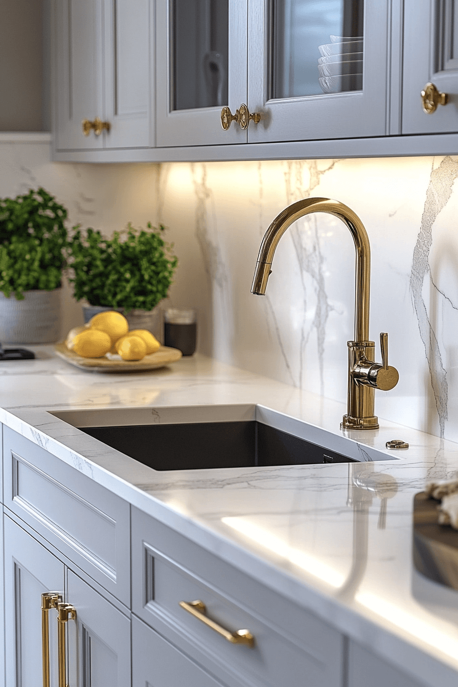 white backsplash kitchen