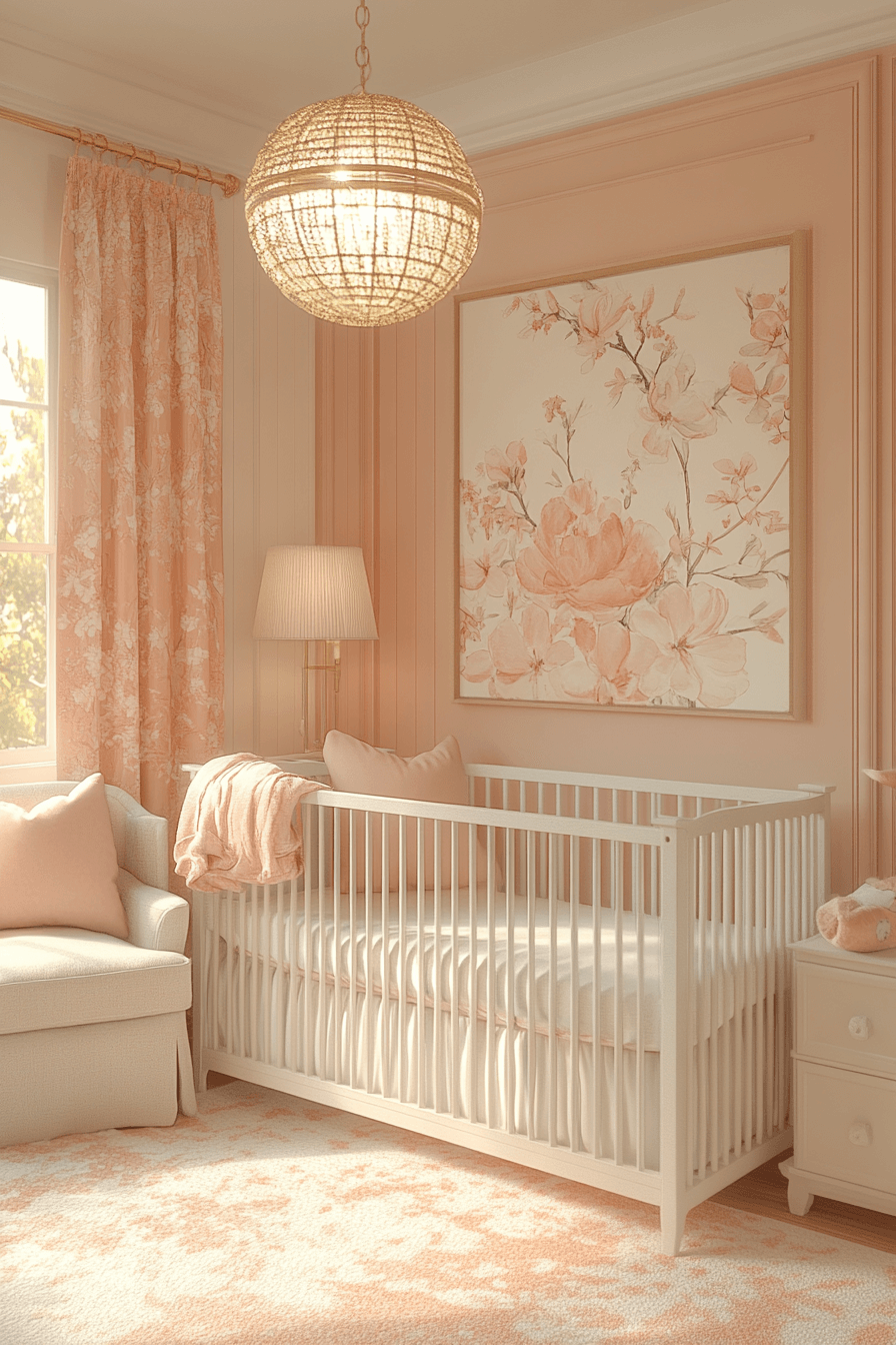 pink boho nursery