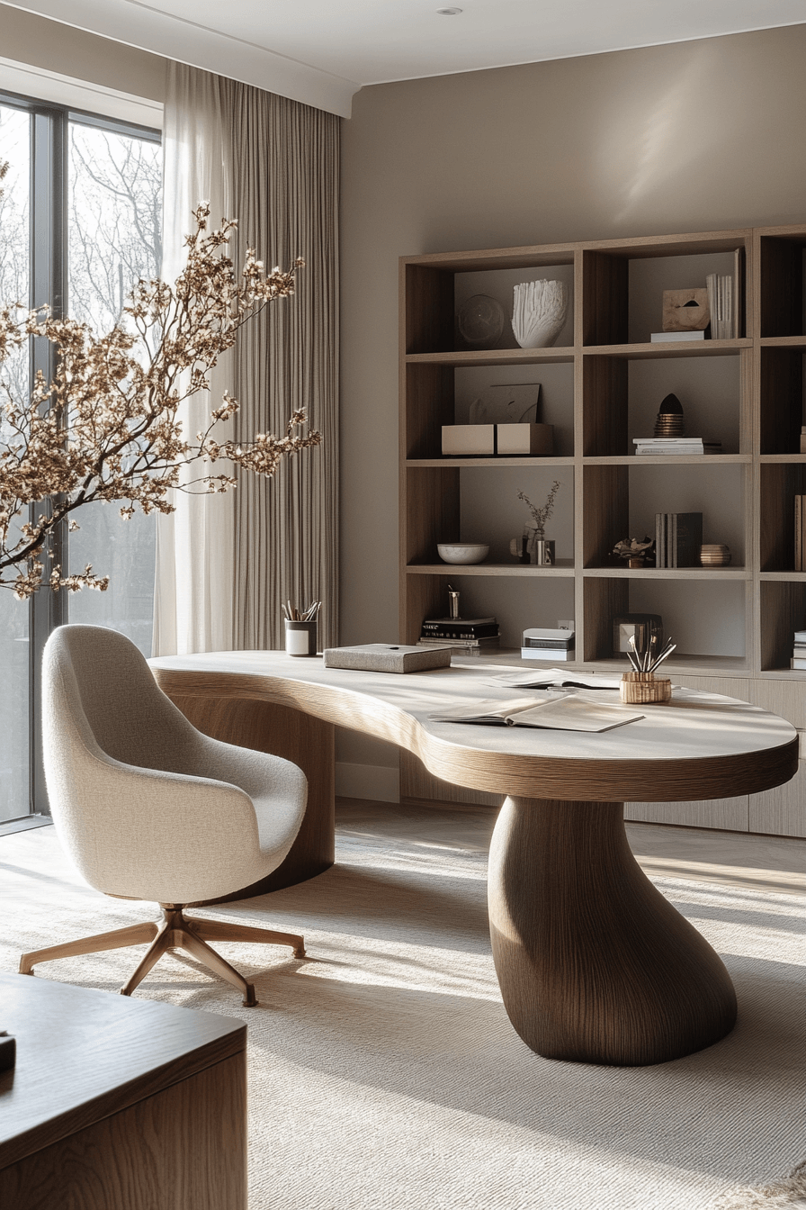 29 Japandi Home Office Ideas for a Peaceful and Productive Space 9 japandi home office