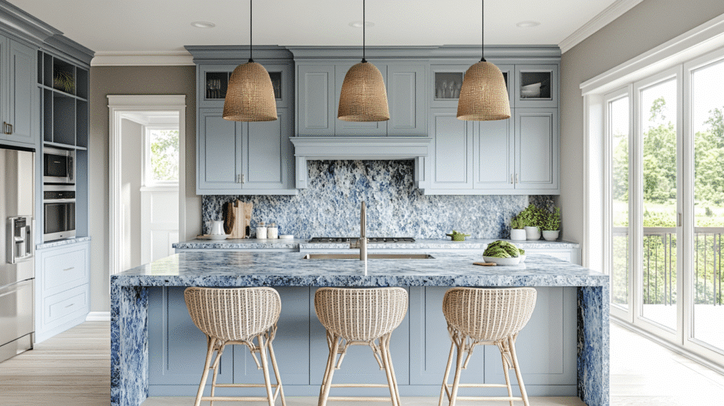 blue granite countertops