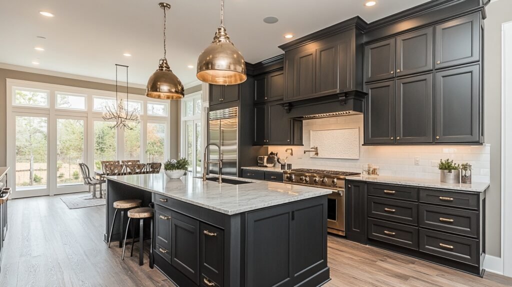 charcoal kitchen cabinets