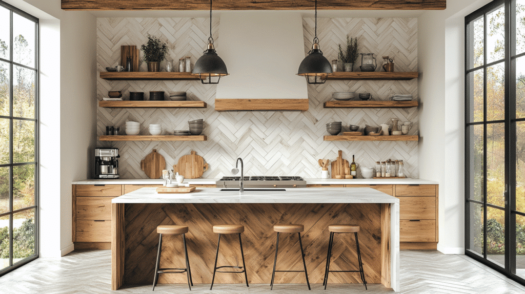 farmhouse backsplash