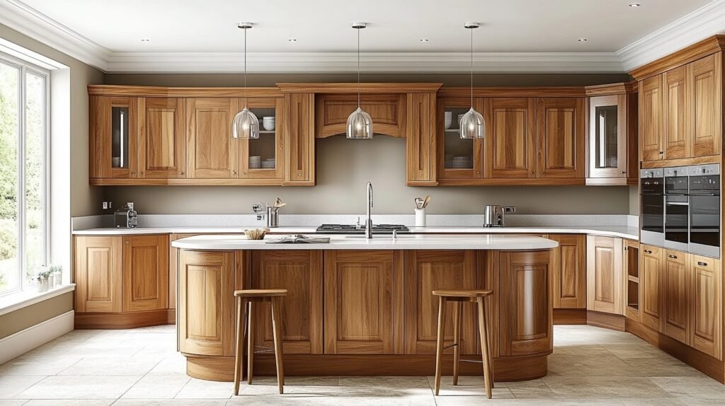 light brown cabinets kitchen