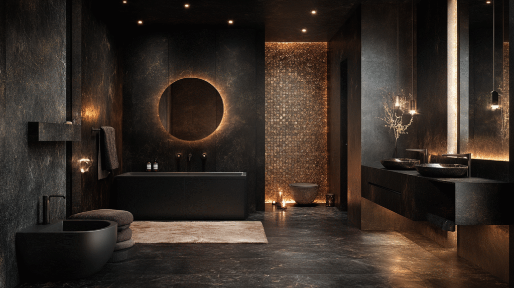 29 Moody Powder Rooms That Bring Bold Style and Timeless Elegance 59 moody powder room