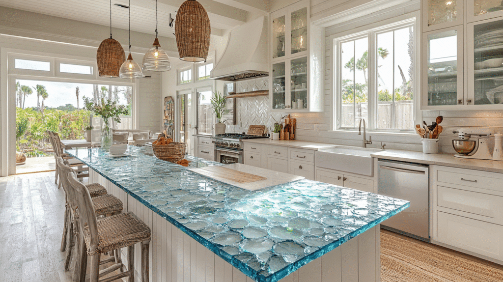recycled glass countertops