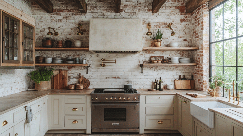 rustic kitchen backsplash