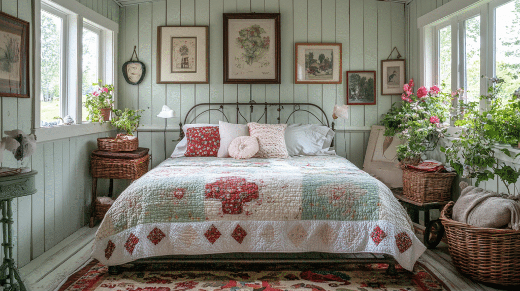 vintage farmhouse bedroom