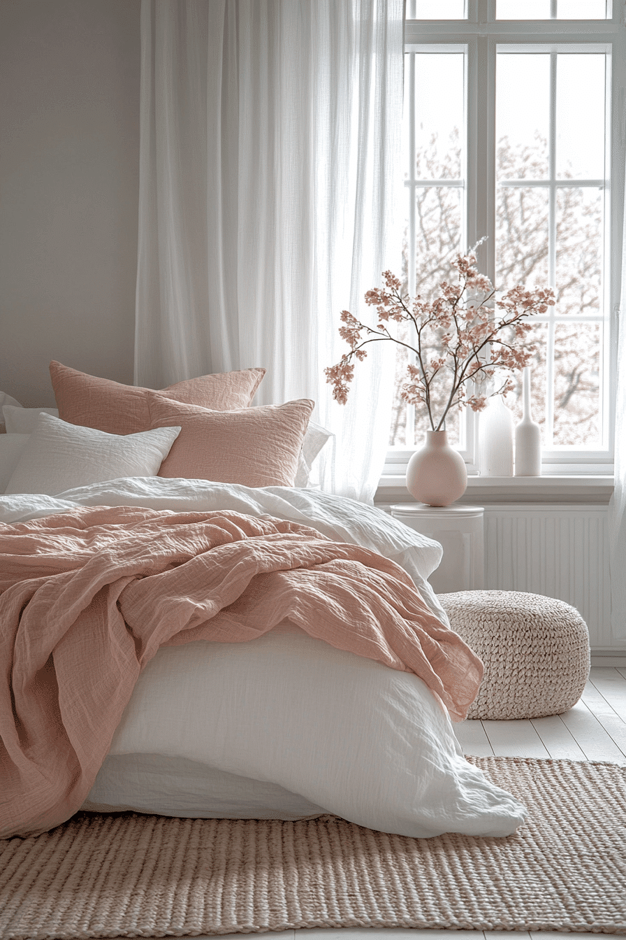 modern feminine bedroom