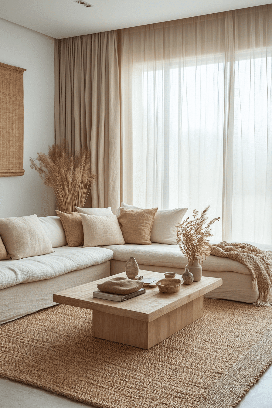 modern boho living room