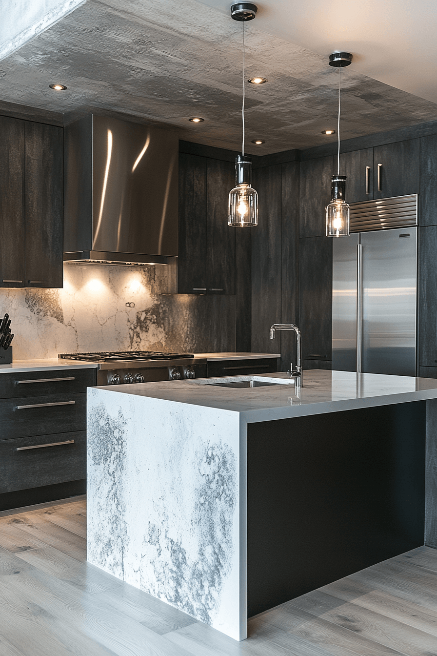 dark gray kitchen cabinets