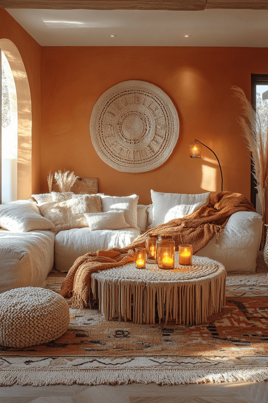 cozy boho living room