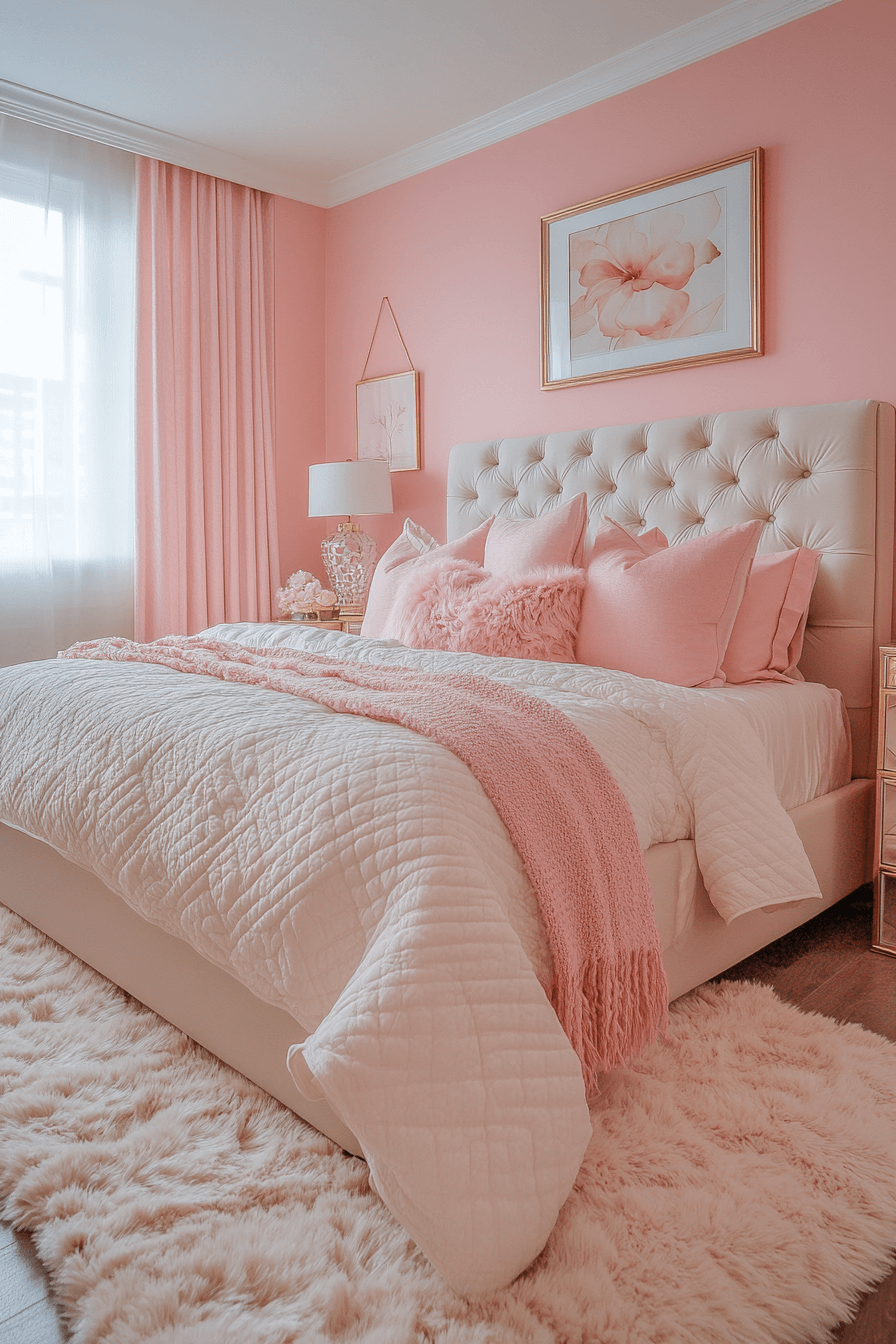 modern feminine bedroom