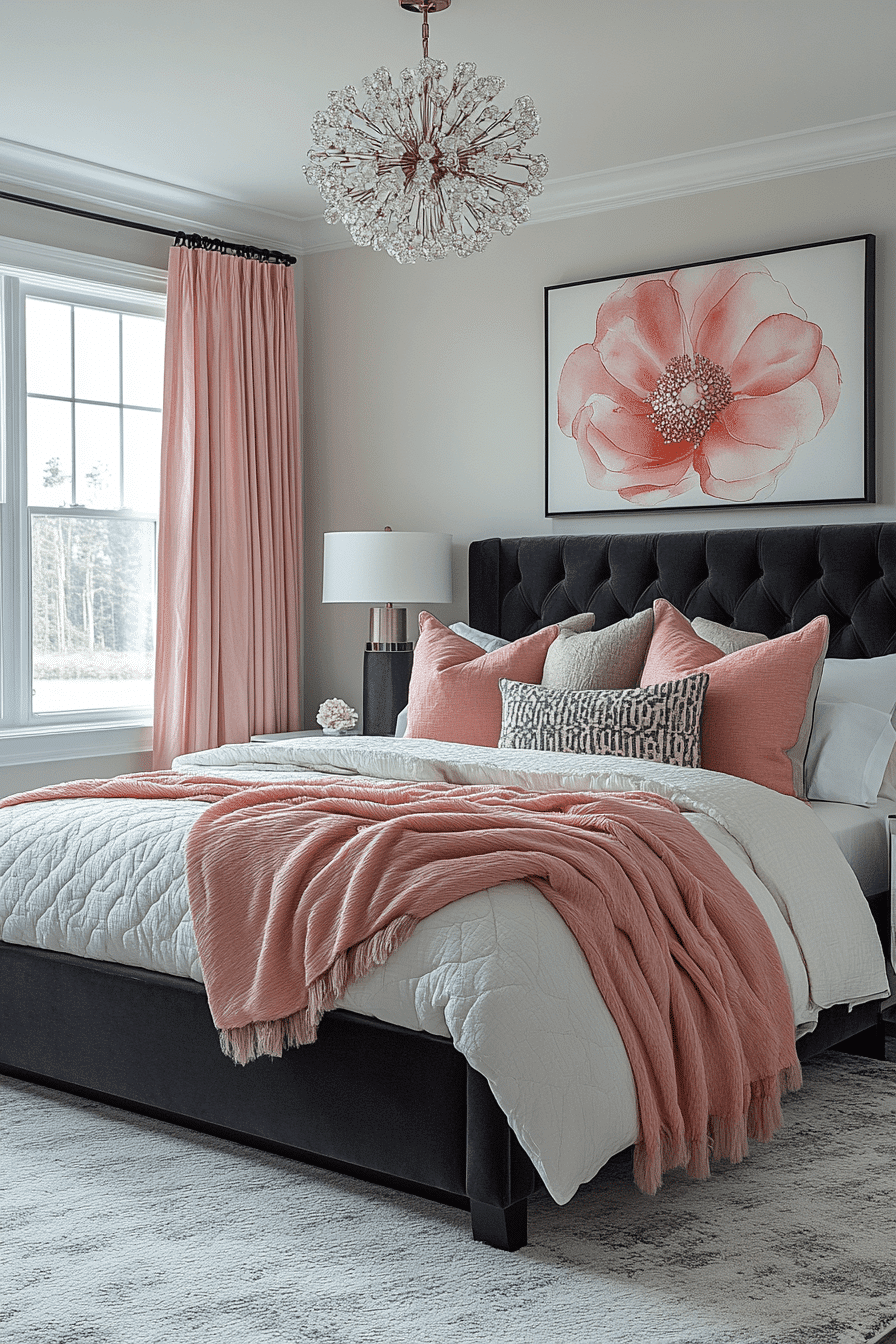 modern feminine bedroom