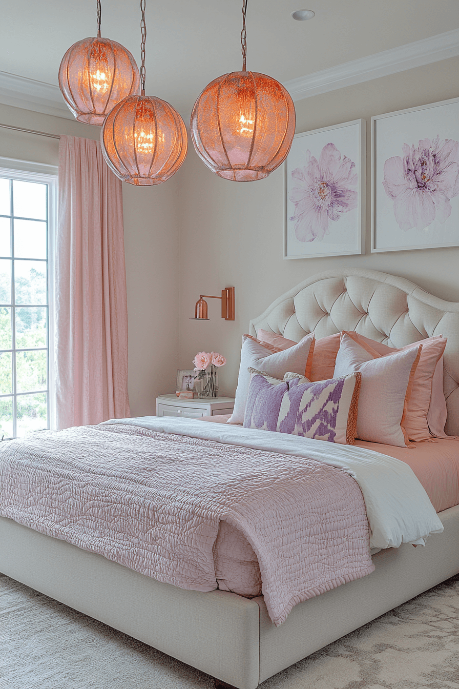 modern feminine bedroom